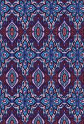 wallunica Floral pattern | Blue and coral repetitive design - 1