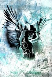 Изображение продукта wallunica Ilustrations - Wall Art | Burlesque angel design
