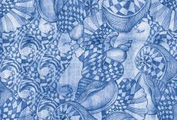 Изображение продукта wallunica Ilustrations - Wall Art | Checkered nautical pencil drawing