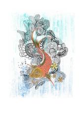 Изображение продукта wallunica Ilustrations - Wall Art | Koi fish graphic design