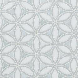 Flapper Floral Be Bop White Glass Mosaic - 1
