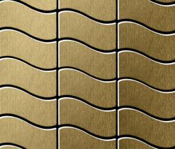 Alloy Flux Titanium Gold Brushed Tiles - 1