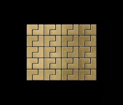 Alloy Kink Titanium Gold Brushed Tiles - 2