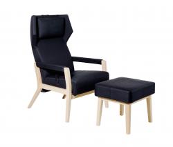 Swedese Select Wood мягкое кресло с подставкой для ног - 1