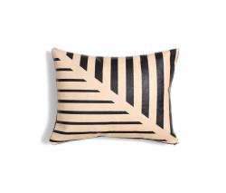 AVO Black Lines Leather Pillow - 12x16 - 1