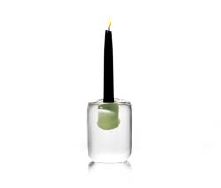 SkLO cave candlestick 1 hole linden green - 1
