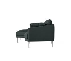 Design Within Reach Camber Compact Sectional в коже, Left, стальные ножки - 3