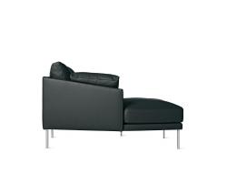 Design Within Reach Camber Compact Sectional в коже, Left, стальные ножки - 4