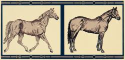 Petracer's Ceramics Grand Elegance country life horses B green - 1