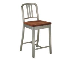 emeco Navy Counter stool with natural wood seat - 2