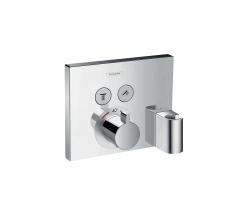 Hansgrohe ShowerSelect смеситель термостатический for concealed installation for 2 functions with FixFit and porter unit - 1