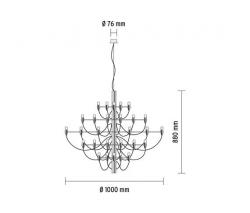 Люстра FLOS 2097/50 хром - 2