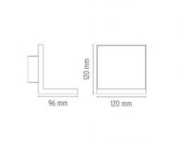 Настенный светильник FLOS HIDE S хром/ черный - 2