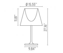Настольный светильник FLOS KTRIBE T2 DIM хром/серый полу-прозрачный - 2