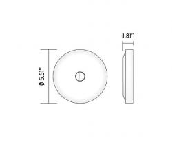 Настенно-потолочный светильник FLOS MINI BUTTON стеклянный диффузор/матовый - 3