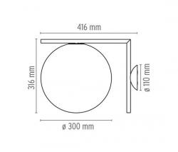 Настенно-потолочный светильник FLOS IC C/W2 матовая латунь - 2