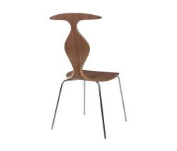 Ply Collection Python стул шпон ореха/прозрачный лак - 2