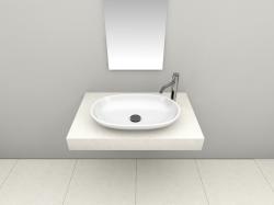 Изображение продукта Absolut Bad Console basin | Design Nr. 1036 – Moon Stone seidenmatt