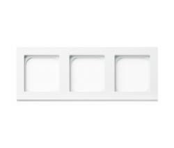 Изображение продукта Basalte Frame 3-gang satin white