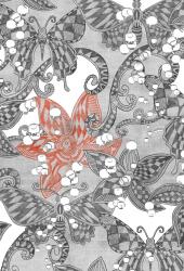 Изображение продукта wallunica Ilustrations - Wall Art | Patterned butterfly drawing