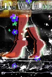 Изображение продукта wallunica Ilustrations - Wall Art | Red boots illustration