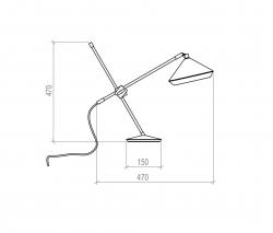 Bert Frank Shear настольный светильник White & Brass - 2