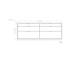 Skram lineground 6-drawer horizontal bureau - 2