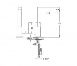 Steinberg 160 1511 однорычажный смеситель для раковины - 2