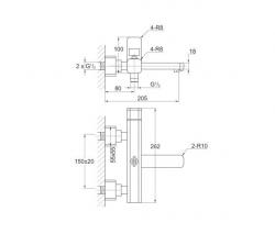 Steinberg 235 1100 однорычажный смеситель для ванны/душа 1/2“ - 2