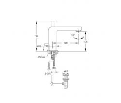 Steinberg 120 1020 однорычажный смеситель для раковины - 2