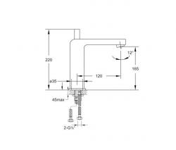 Steinberg 120 1750 однорычажный смеситель для раковины - 2