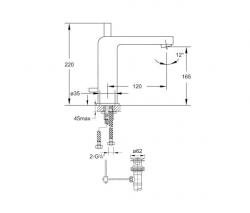 Steinberg 120 1755 однорычажный смеситель для раковины - 2