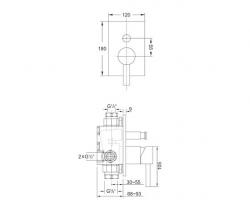 Steinberg 120 2103 Finish set for single lever bath|shower mixer - 2