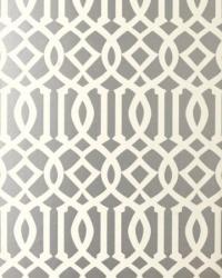F. Schumacher Co Imperial Trellis Silver wallcovering - 1