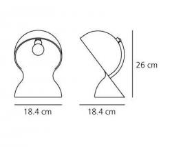 Artemide DALU 1X25W оранжевый прозрачный настольный светильник - 3