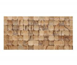Cocomosaic Cocomosaic tiles natural bliss with spiral brown stamp - 2