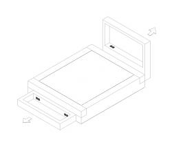 Rechteck Somnium Multimedia-Bett - 12