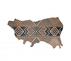 Изображение продукта AVO Blue Geometric Rug - Half Hide