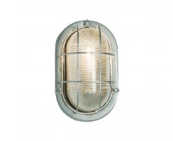Davey Lighting Limited 7003 Oval Aluminium Bulkhead for GLS/CFL, with guard - 1