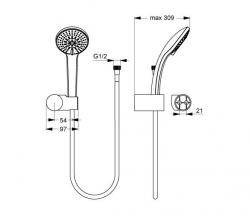 Ideal Standard Idealrain ручной душ set - 2