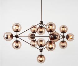Изображение продукта Roll & Hill Modo люстра 15 globes bronze smoke