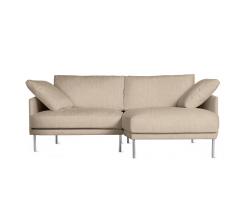 Design Within Reach Camber Compact Sectional с обивкой из ткани, Right, стальные ножки - 1