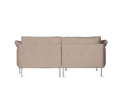 Design Within Reach Camber Compact Sectional с обивкой из ткани, Right, стальные ножки - 5