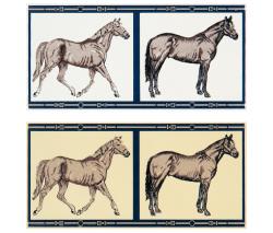 Petracer's Ceramics Grand Elegance country life horses A green - 2