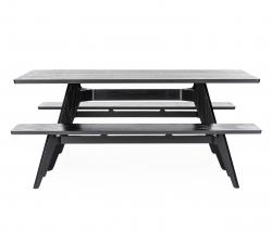 Poiat Lavitta rectangular table and bench - 1