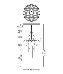 Willowlamp Flower of Life - 1000 - suspended - 3