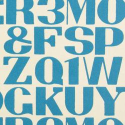 Изображение продукта Maharam Alphabet 004 Turquoise On White