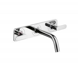 Изображение продукта Hansgrohe Axor Citterio M 3-Hole Basin Mixer for concealed installation with plate and spout 166mm DN15, wall mounting