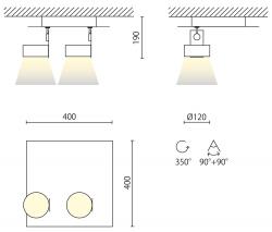 Aqlus Mur Ø120 wall/ceiling - 2