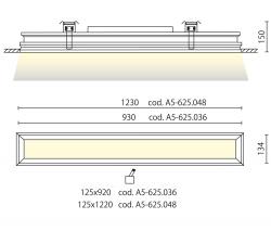 Aqlus Palace Pro rectangular with trim recessed - 2
